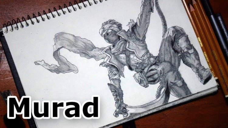 Tranh Vẽ nhân vật Murad trong trò chơi Liên Quân.